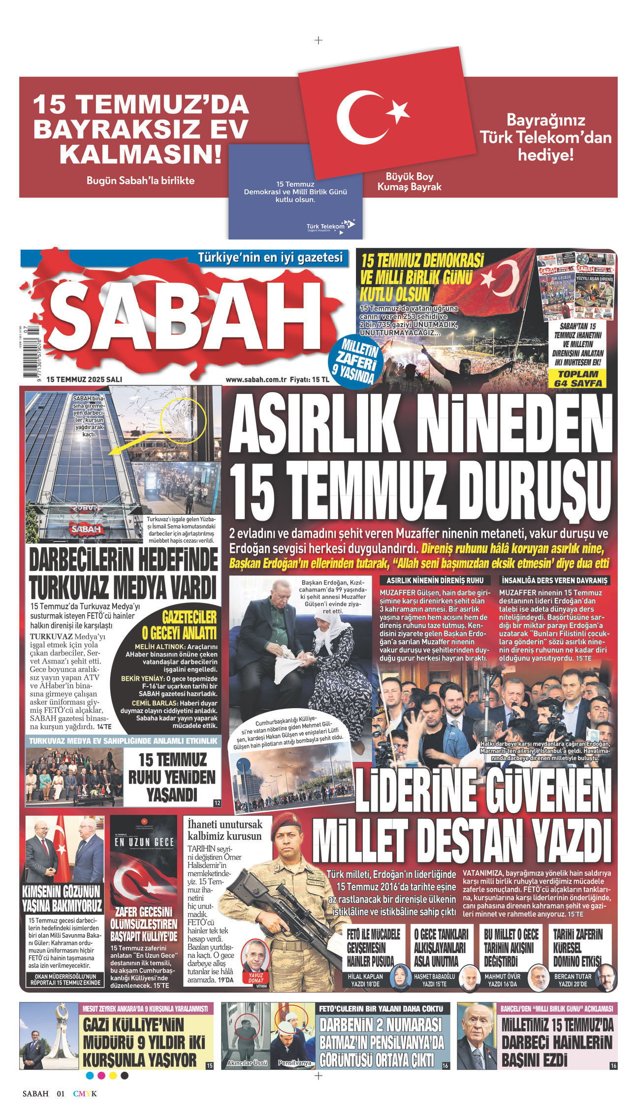 Sabah - E-Gazete - Bugünkü Sabah Gazetesi Manşeti